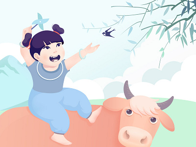 This girl is my daughter😘 cattle cute girl illustration iphone x lovely