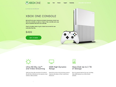 Xbox One Landing Page Design