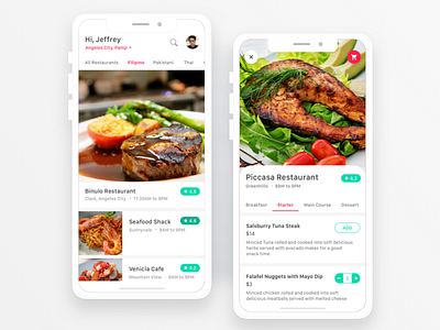 Food Delivery Mobile App Design application design interaction ios 11 iphone x mobile ui ux