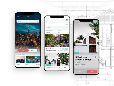 Real Estate Mobile Booking Application - UI/UX Design Project application booking app design home app iphone app mobile app mockup design real estate ui user experience user interface ux