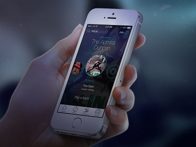 Music App app dark interface ios iphone music sound