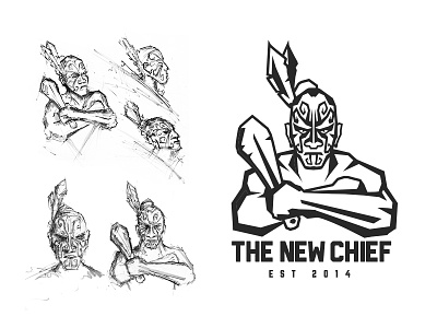 The New Chief brand illustration logo