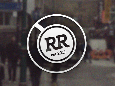 RR logo black brand circle logo online type