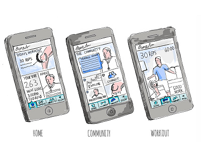 Health App app drawing health illustration ios iphone sketch