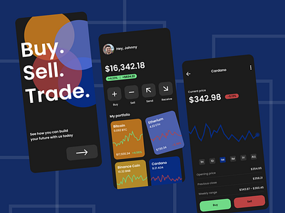 Crypto Trading Mobile App app crypto figma ui ux