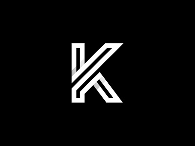 K branding identity letter logo mark