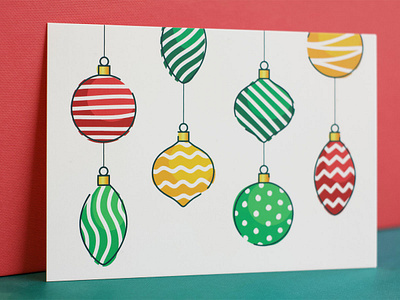 Happy holidays! christmas balls christmas card illustration merry christmas vector