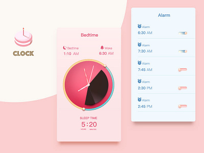 macaroon mobile theme_clock interface