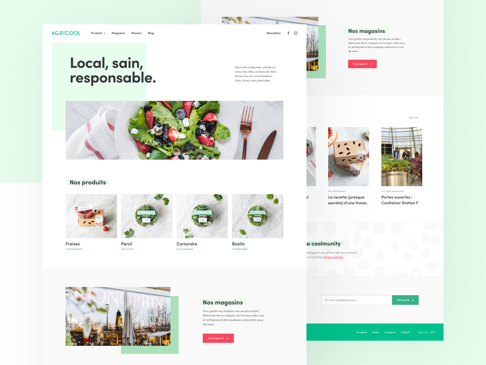 Agricool — Eco-built website