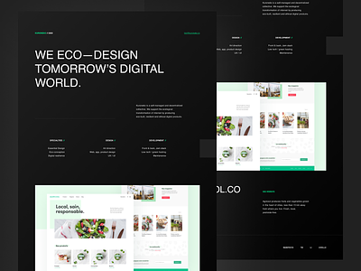 Kuroneko — Eco-built one page brutalism clean design design eco design ecoconception ecology space studio webdesign website