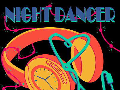 Cover Art - Night Dancer album cover art branding cover art illustration
