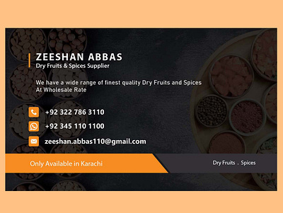 Business Card - Zeeshan Abbas brand identity business card business card design fruits