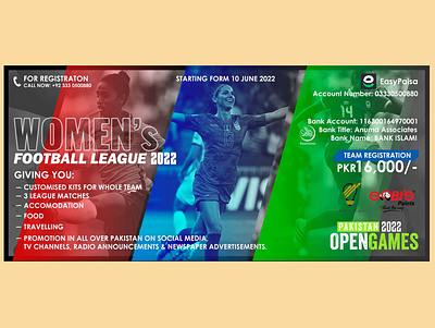 Sports Banner - Open Games Pakistan football football design premier league sports design sportsbanner