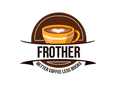 Frother - Logo coffeemaker coffeemascot logo design mascot logo