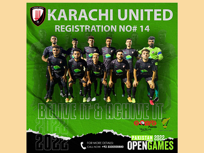 Karachi United Poster - Open Games Pakistan