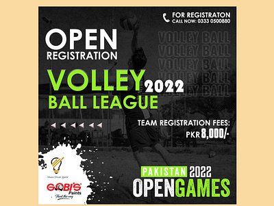 Volley Ball League Post - Pakistan Open Games league social media post sports volleyball volleyballleague