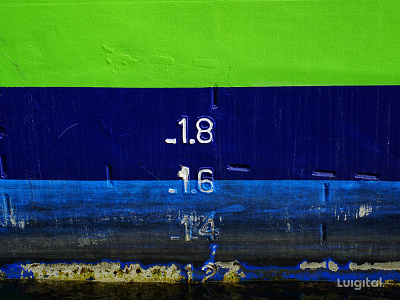 Colorful ship detail in Piraeus, Greece