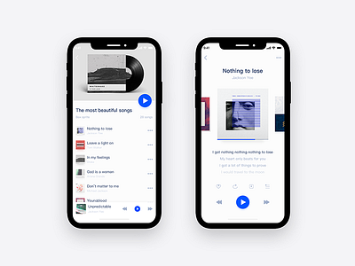 Minimalist Music App—MBox app clean flat minimalist music music app