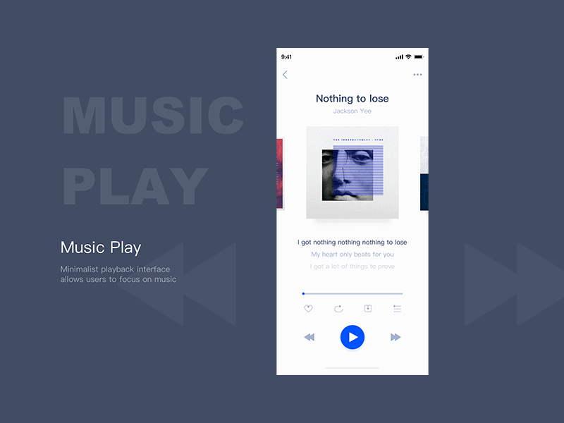 Mbox—Musicplay animation app clean design flat motion music music app