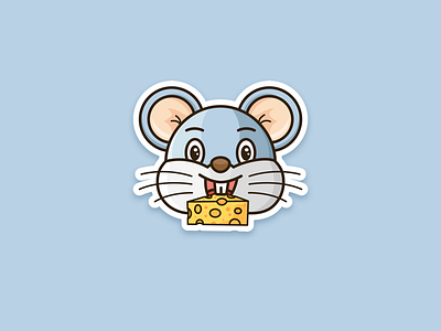 mouse animal character mascot cute design drawing flat funny icon icon design illustration illustrator ipad mouse outline vector