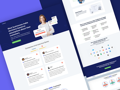 Landing Page for Qwary, a survey software