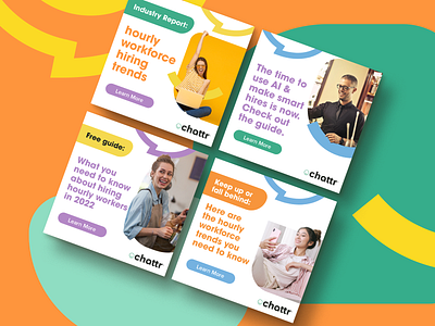 Paid Social Ads for chattr, a hiring software ads design software