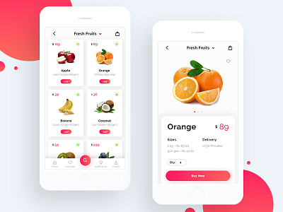 Fresh Fruits App Concept