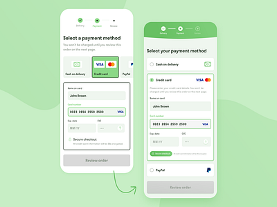 Daily UI #002.2: Credit card checkout redesign