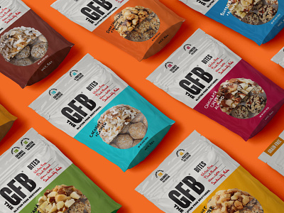 The GFB Package Design branding design food graphic design health and wellness health food healthy identity logo package package design packaging snacks wellness