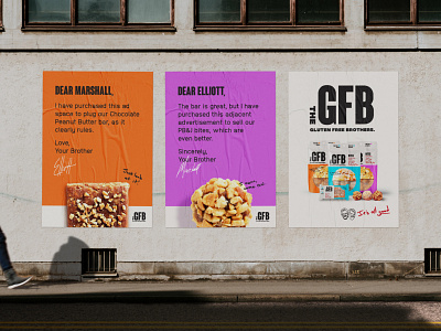 The GFB Rebrand ad ads advertisement advertising branding design food graphic design health and wellness health food healthy identity logo marketing poster posters snacks wellness