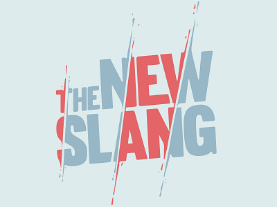New Slang Dear flat illustration logo type typography