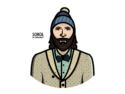 Sokol illustration portraiture vector