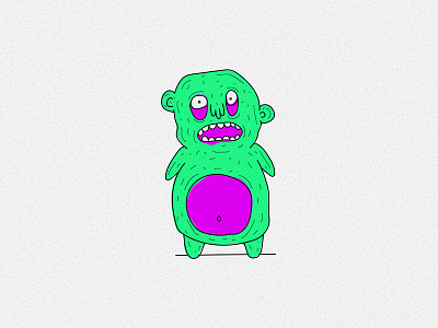creature bear 3/3 bear crazy creature doodle draw illustration monster neon sketch weird