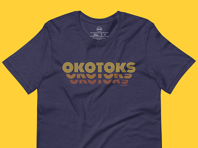 HOME: Okotoks Sunrise | T-Shirt alberta apparel design branding canada design graphic design illustration local logo merchandise okotoks sports t shirt design vector