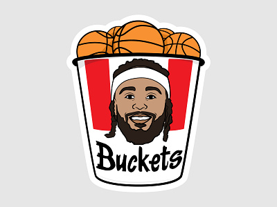 Gary Trent Jr. Buckets | Artwork basketball character design graphic design illustration illustrator nba sports sports art toronto raptors vector