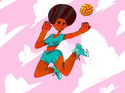 super volleyball app artwork character character design illustration minimal vector volleyball web website
