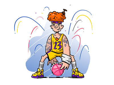Gery got on a Dribbble artwork basketball character character design design illustration vector
