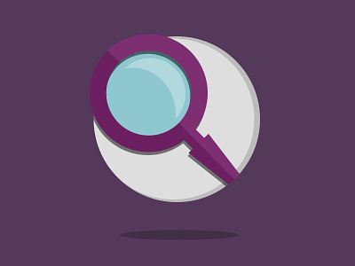 Magnifying Glass flat glass icon illustration magnifying glass purple search