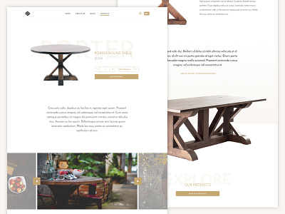 Nuumi product pages ecommerce furniture gold online shop slideshow