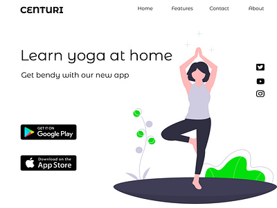 Yoga App Landing Page