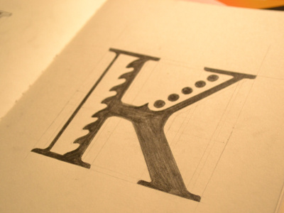 K k letter typography