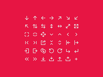 40+ essential arrow icon micropack