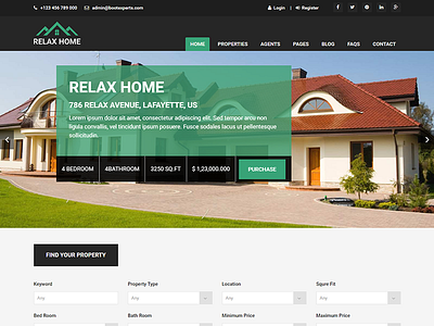 Relax Home – Real Estate Bootstrap Template freereal estate templates free html5 re real estate templates real estate bootstrap template real estate websites templates responsive