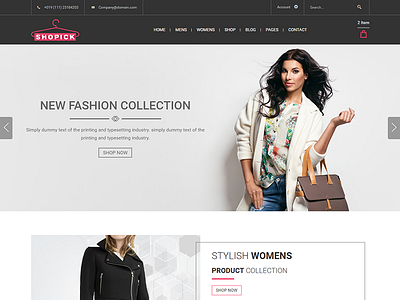 Shopick – eCommerce Responsive Bootstrap Template