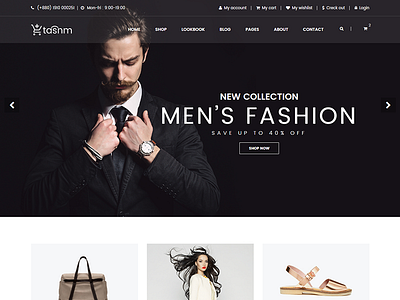 Tasnm – eCommerce bootstrap template accessories clothing digital fashion furniture high fashion jewelries kids