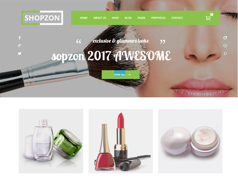 Shopzone – Cosmetics Store eCommerce Template