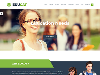 Education Bootstrap Template academic agency blog college education portfolio school study teacher