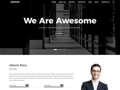 Adsunt – One Page Portfolio Template $5.00