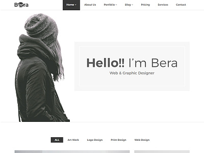 Berra – Minimal Portfolio Template $5.00 agency bootstrap business clean corporate creative freelancer html minimal minimalist modern multipurpose