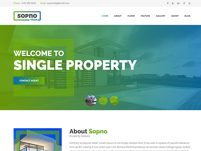 Sopnovilla – Single Property HTML Template $5.00 agency agent apartment business corporate html property real estate realestate rental responsive retina ready